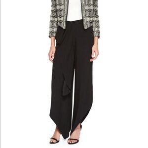 Haute Hippie Black Drape Front Crepe Pants Size 6